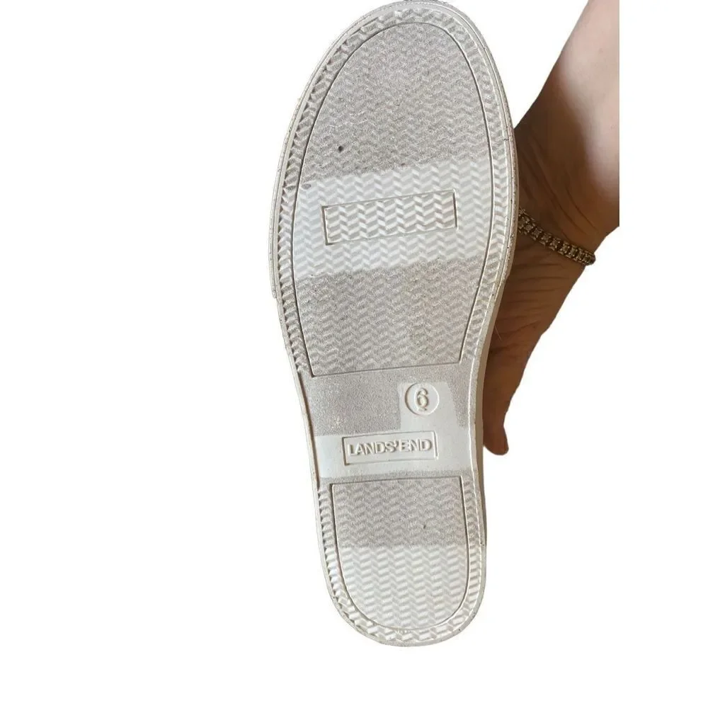 lands end NWT girls youth, silver metallic, zip booties, size 6